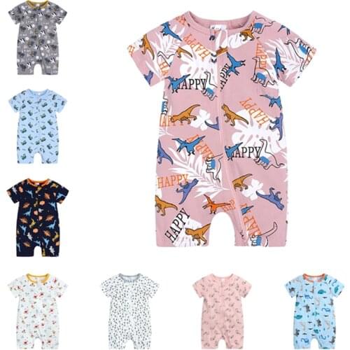 Infant jumpsuit summer romper watermelon print girl boy cotton newborn climbing rompers baby short style pajamas Cute Body suit