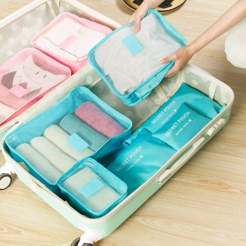 6 portable travel storage bags Clothes and shoes storage bags Cosmetics toiletry bags Luggage accessories