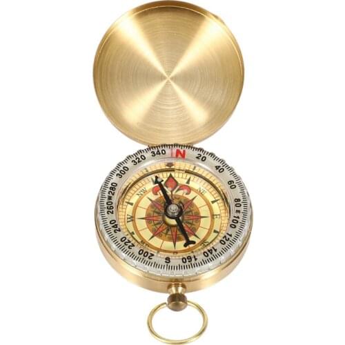 Classic Brass Pocket Watch Style Camping Compass
