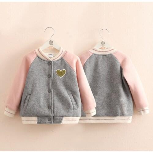 2020 Fashion 2-10 Years Children Clothing Color Patchwork Baby Kids Outwear Full Print Mandarin Collar Girls Plus Velvet Jacket