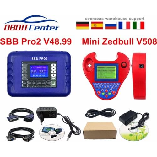 Smart Mini Zed Bull SBB V48.99 Key Programmer SBB Pro Zed-bull Mini Zedbull V508 Auto Key Transponder Scanner No Tokens Limits