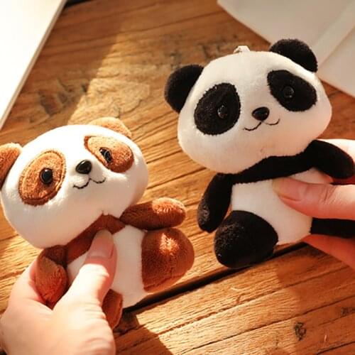 Lover Panda 10CM Plush Stuffed Toys - 4Colors, key chain ring Pendant Plush Toys , Wedding Gift Panda Plush Toy