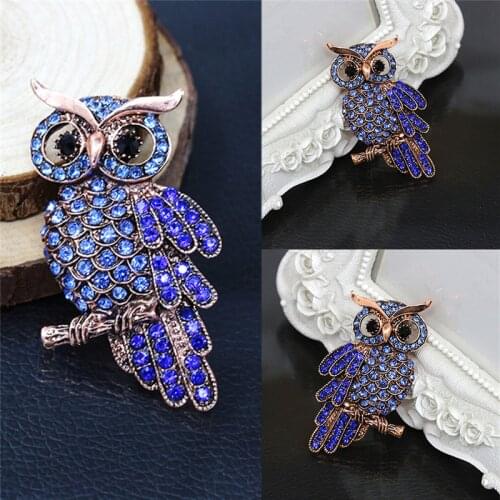 New Arrival Big Owl Brooch Vintage Scarf Pin Up Buckle femininos For Wedding Bouquet