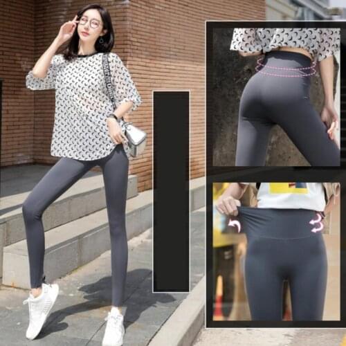 New Women Sharkskin Black Leggings Thin Workout Stretch Sexy Fitness Leggings Skinny Legs Slimming Sport Leggings