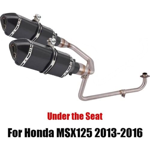 For Honda MSX125 2013-2016 Motorcycle Front Link Pipe Connecting Middle Tube Exhaust Tips Muffler Pipe 51mm Slip Under The Seat