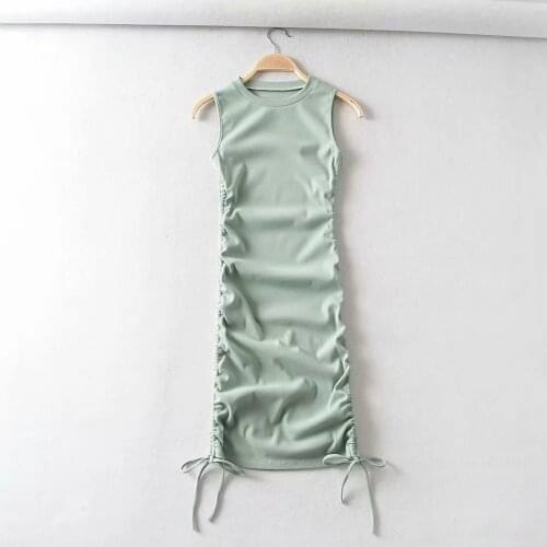 QIWN Solid Summer Dresses