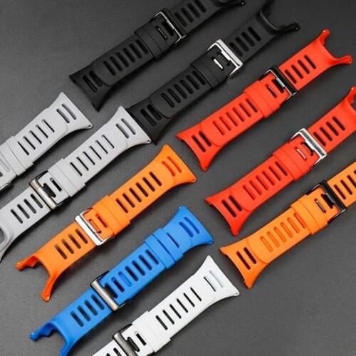 Womens Silicone Strap for Suunto Ambit 3 Peak / Ambit 2 Buckle Rubber Strap Waterproof Sports Mens Strap Accessories