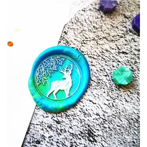 Merry Christmas moose deer for wax stamp Retro Wood Stamp Sealing Wax Seal Stamp Wedding Decorative sealing Stamp wax seals
