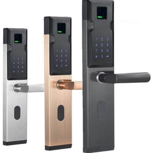 Handle Electronic Smart Cylinder Lockset Entrance Door Interlligent Lock Fingerprint Password Lock