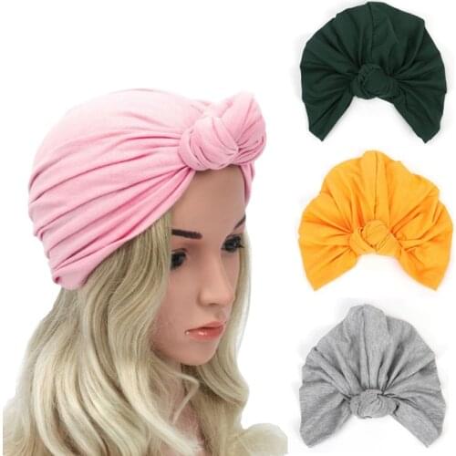 Women Turban Hat Bohemian Style Warm Winter Autumn Turban Hat African Ladies Twist Headwrap Chemo Cap