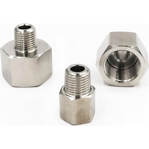 1/8" 1/4" 3/8" 1/2" 3/4" BSP Male To Female Thread 304 Stainless Steel Socket High Pressure Resistant Pipe Fitting Connector