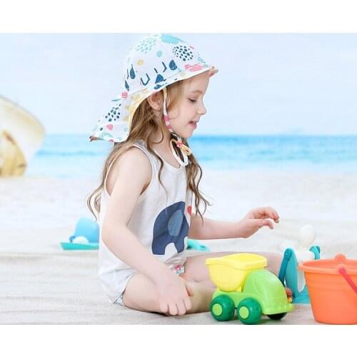 Sunscreen Beach Fisherman Hat Cartoon Soft and Light Summer Fold Sun Hat Cap 1-4 Years Toddler Baby Kids Girls Boys Anti-UV Cap