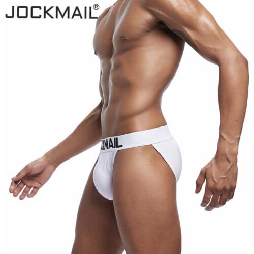 JOCKMAIL Sexy Mens Briefs Soft Breathable Ice silk Gay Underwear Mens Hot Hips Up Transparent Jockstrap Sexy Undies Cueca