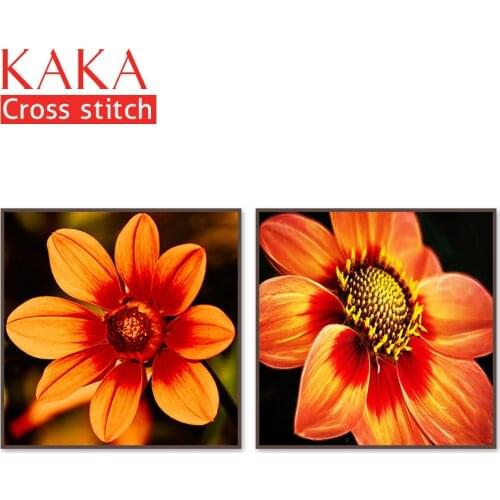 Cross stitch kits,Embroidery needlework sets with printed pattern,11CT-canvas for Home Decor Painting,Flowers Full NCKF075