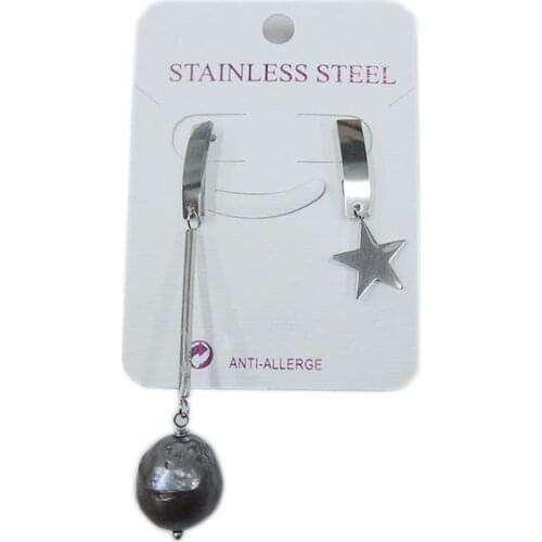 High quality top fashion 100% nature freshwater AAA+ pearl earring with 100% stainless steel earring hook