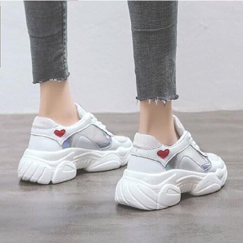 Yamamoto style old shoes women 2019 summer breathable mesh high heels tide thick bottom casual womens shoes