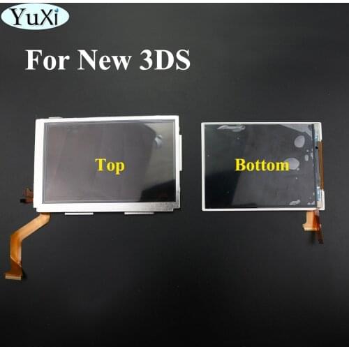 YuXi Top Bottom & Upper Lower LCD Screen Display For Nintend for New 3DS Game Console LCD Screens for New3DS