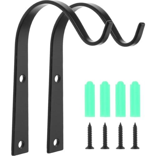 2/1 PC 3 inch Hanging Plant Bracket Flower Plant Pot Basket Hook Bending Iron Flowerpot Basket Hanger Bracket Garden Home Decor