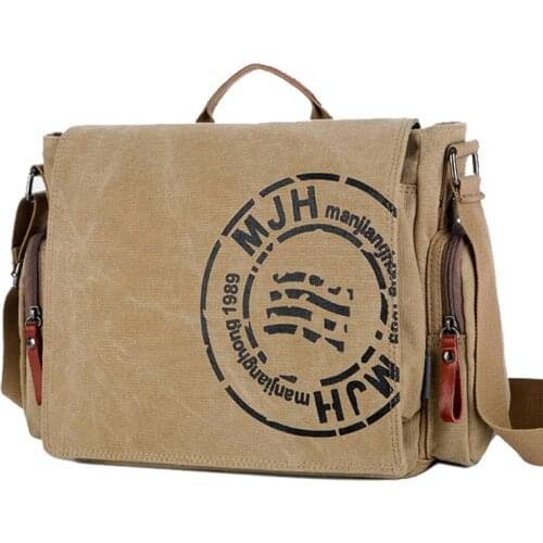 2021 Vintage Canvas Shoulder Bag Men Fashion Multi Colors Messenger Bag Casual Canvas Mens Crossbody Bags Designer Bags