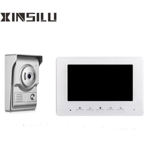 7 inch security building video door phone analog system one camera with one monitor