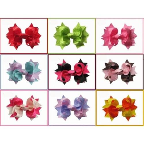 Free Shipping pinwheelRibbon Baby Korean Boutique Hair Bows with Clip Fashion Hair Clips for Girl Hair Woman Hair pins 18pcs/lot