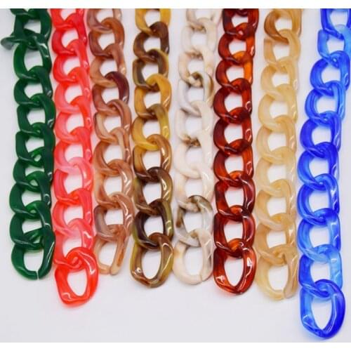 Top-rated 1.0 Meter Acrylic Necklace Strand Parts Linked Bag Chains Women Jewelry DIY Accessories Glasses Chains Components N085
