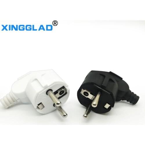 Black/White EU Plug AC Power Adapter Socket 16A 250V Connector Cable Electrical Plug Male Converter Adaptor Detachable Plug