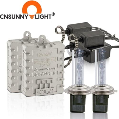 CNSUNNYLIGHT Canbus 55W Car Xenon HID Lights H7 H1 H11 H8 HB3 HB4 9005 9006 4300K 6000K Super Bright No Error Auto Xenon Lamps