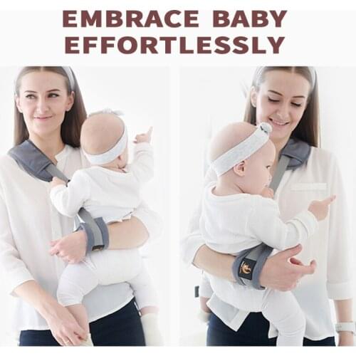 Baby Ergonomic Side Hug One-Hand Ringfor Kids Toddler Single Shoulder Strap Wrap Ring Sling Holding Baby Adjustable Cotton