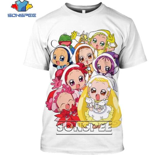 SONSPEE Ojamajo Doremi Magic Loli Sexy Tshirt 3D Printed Men Women Tees Tops Graphics Summer T-shirt Harajuku Anime Style Shirt