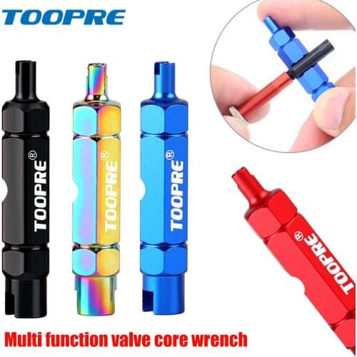 TOOPRE Bicycle Wrench Valve Core Bike Tire Repair Bike Tire Tools Aluminum Alloy Schrader Presta Valve Nozzle Tube Removal Tool