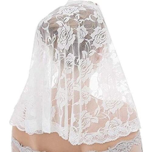 Lace Mantilla Catholic Veil Church Veil Chapel Veil Head Covering Latin Mass AXYD