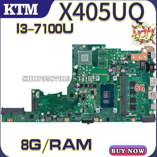 S4100UQ for ASUS ZenBook X405U S4000U X405UQ X405UF X405UR X405UQR laptop motherboard mainboard test OK I3-7100U cpu 8G RAM