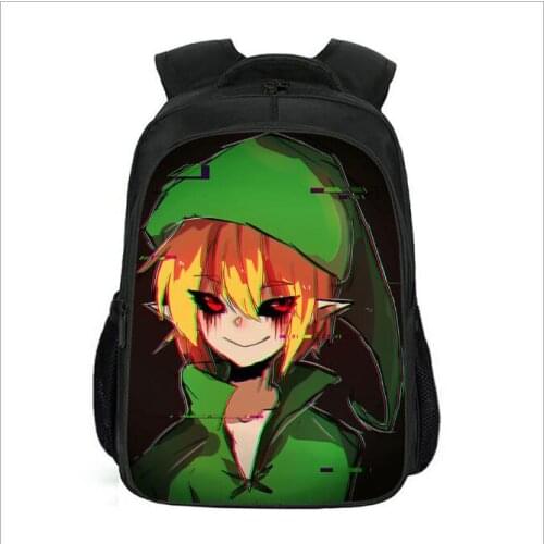 Cross border new product hot sale creepypasta schoolbag cartoon same mens and womens fashion leisure backpack
