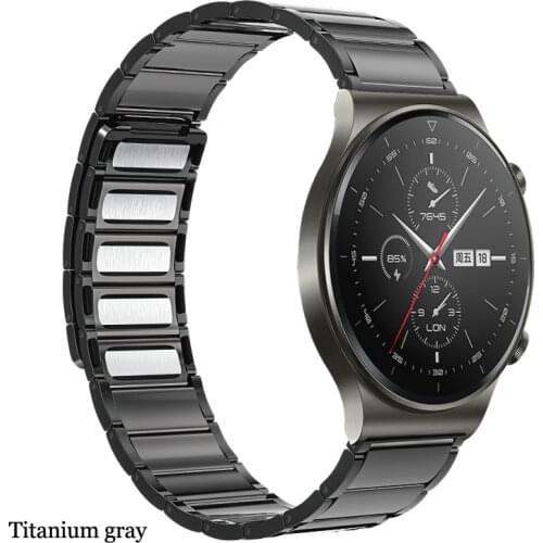 Upgrade Black Silver Watch Strap For Huawei GT2E GT2 Pro Band 22mm Stainless Steel Magnetic Chain Correa For GT2 46mm Magic2
