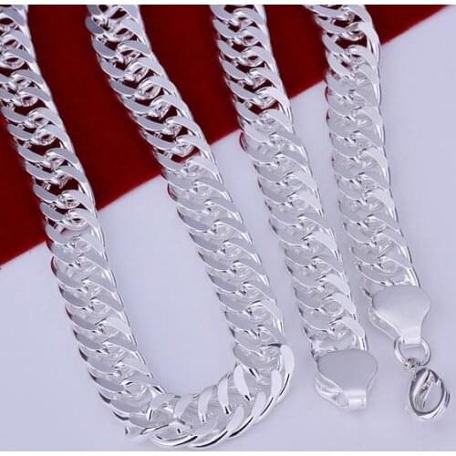 N039 Lucky Charm Silver Color Pendants For Women Jewelry Necklace Women Accessories Fashion10mm Necklace /ddbaluia Hpzaqhga