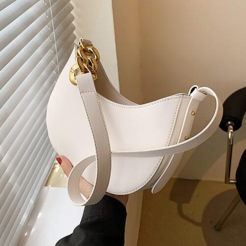 Solid Color PU Leather Small Underarm Bag for Women 2021 Simple Totes Shoulder Bag Lady Luxury Brand Handbags and Purses