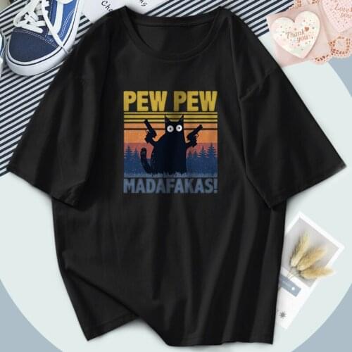 Pew Madafakas Tops Poleras Female Harajuku Womens Print Short Sleeve T Shirts 2021 Retro Tshirts Vintage Tees Funny Clothing
