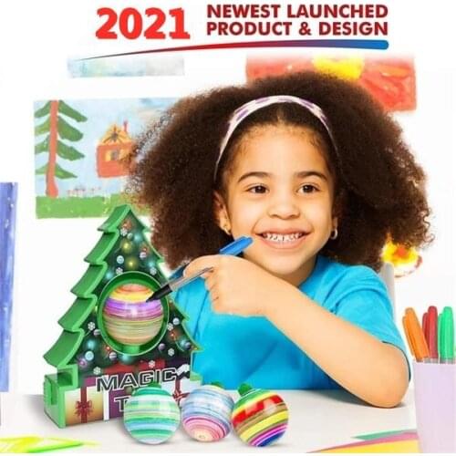Christmas Tree Painting Ball Christmas Tree Jewelry DIY Christmas Ornaments Xmas Tree Decor Kit Painting Ball Electric Toy