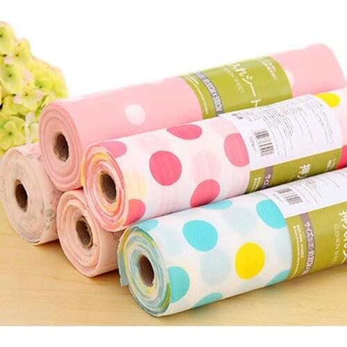 DIY Non-Adhesive Shelf Paper Beautiful Dot Pattern Storage Liner Waterproof Shelf Paper For Drawer Kitchen Cabinets Pantry