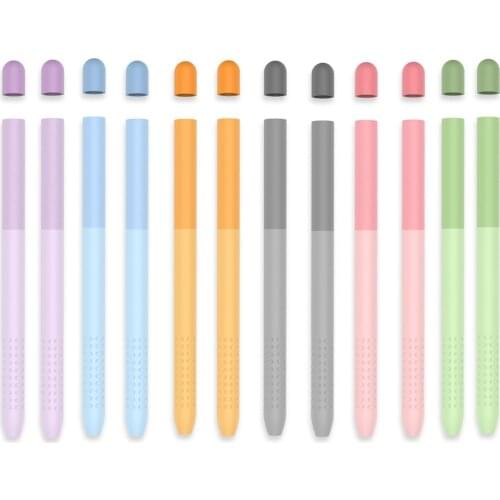 Silicone Protective Case Holder with Tip Cover Protector Lovely Protective Pouch Cap Holder Cover for Apple Pencil 1 2