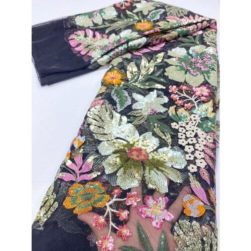 Silver Sequence Nigerian Luxury Tulle lace 2020 High Quality African Mesh Wedding Fabric for Dress XZ3793B