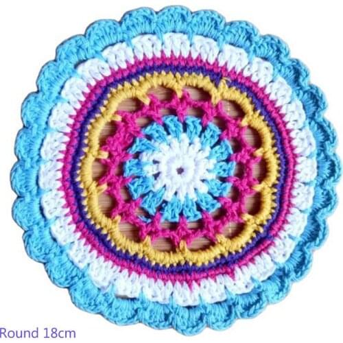 Vintage lace round cotton table place mat crochet coffee placemat pad Christmas drink coaster cup mug tea dining doily kitchen