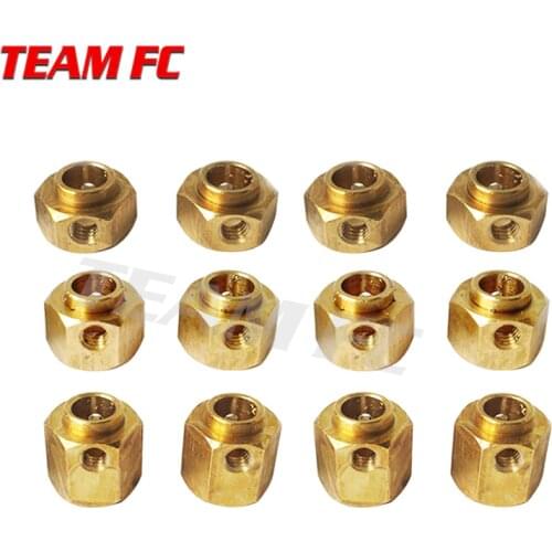 1set 6/8/9/10/11/12MM Heavier Brass Wheel Hex Extended Adapter for RC Crawler TRX4 TRX-4 RC Crawler Accessories S71