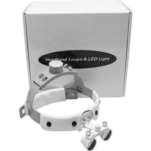 2.5X Medical Binocular Loupe Surgical Dental Magnifier Different Colors to Choose (White)