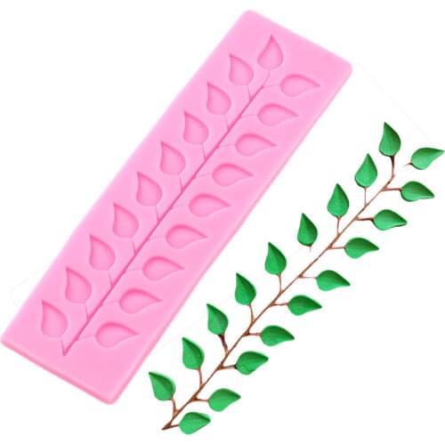3D Leaves Lace Cake Border Silicone Mold Chocolate Fondant Molds DIY Baking Cake Decorating Tools Candy Polymer Clay Resin Mould