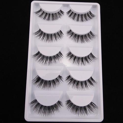 5 Pairs Handmade Sparse Eye Lash Extension Soft Makeup False Eyelashes Plastic Fashion False Eyelash Set Party/Everyday