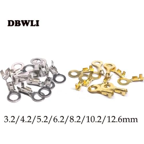 50 pcs/lot O-Type 3.2/4.2/5.2/6.2/8.2/10.2/12.6 Splice Cold Pressed Car Speaker Male Terminal Tin Plating Cosse Electric Sertir