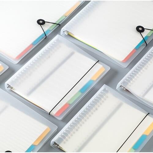 60sheets A4/B5/A5 Frosted Cover Notebook Grid/Line Loose-leaf 30/26/20 Holes Binder Inner Pages Paper Planner Agenda Notepad