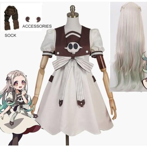 Anime Toilet Bound Jibaku Shounen Hanako Kun Cosplay Costumes Nene Yashiro Wig Short Dresses Halloween Costumes For Women CS137